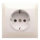 BJC - Base 2P+TT lateral seguridad con placa serie Coral en blanco