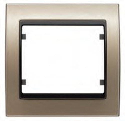 BJC - Marco 2 elementos horizontal en zamak serie Mega en bronce niebla cosso