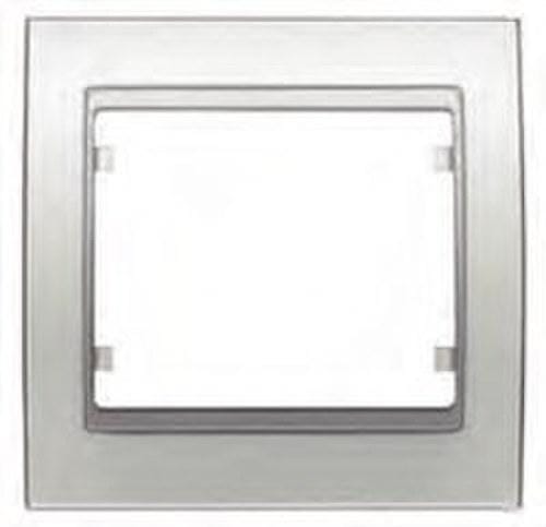 BJC - Marco 2 elementos horizontal en zamak serie Mega en blanco satín