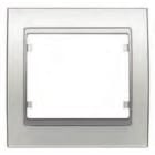 BJC - Marco 2 elementos horizontal en zamak serie Mega en blanco satín