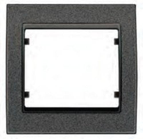 BJC - Marco 2 elementos vertical en zamak serie Mega en negro ébano cosso