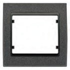 BJC - Marco 2 elementos vertical en zamak serie Mega en negro ébano cosso