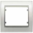BJC - Marco 4 elementos vertical en zamak serie Mega en blanco perla mabe