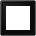 JUNG - Marco simple 81x81mm LS 990 lacado mate negro mate para montaje horizontal o vertical