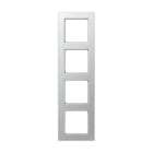 JUNG - Marco A550 cuadruple aluminio blanco alpino