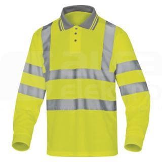 DELTA PLUS - Polo de poliéster alta visibilidad talla M amarillo fluo