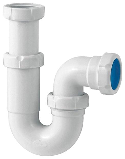 ALIAXIS - Sifón curvo extensible S31 horizontal 1.1/4"