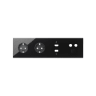 SIMON - Kit frontal SIMON 100 con 4 elementos+2 bases+HDMI+USB+TV/SAT+RJ45 negro