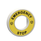 Schneider Electric - Etiqueta luminosa roja 24V "EMERGENCY STOP" con logo