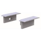 ILUTREK - Tapa OBRA 15mm EMPOTRABLE sin orificio BLANCO