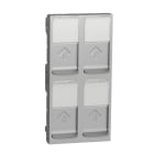 Schneider Electric - Tapa Cuádruple RJ45 S-One aluminio