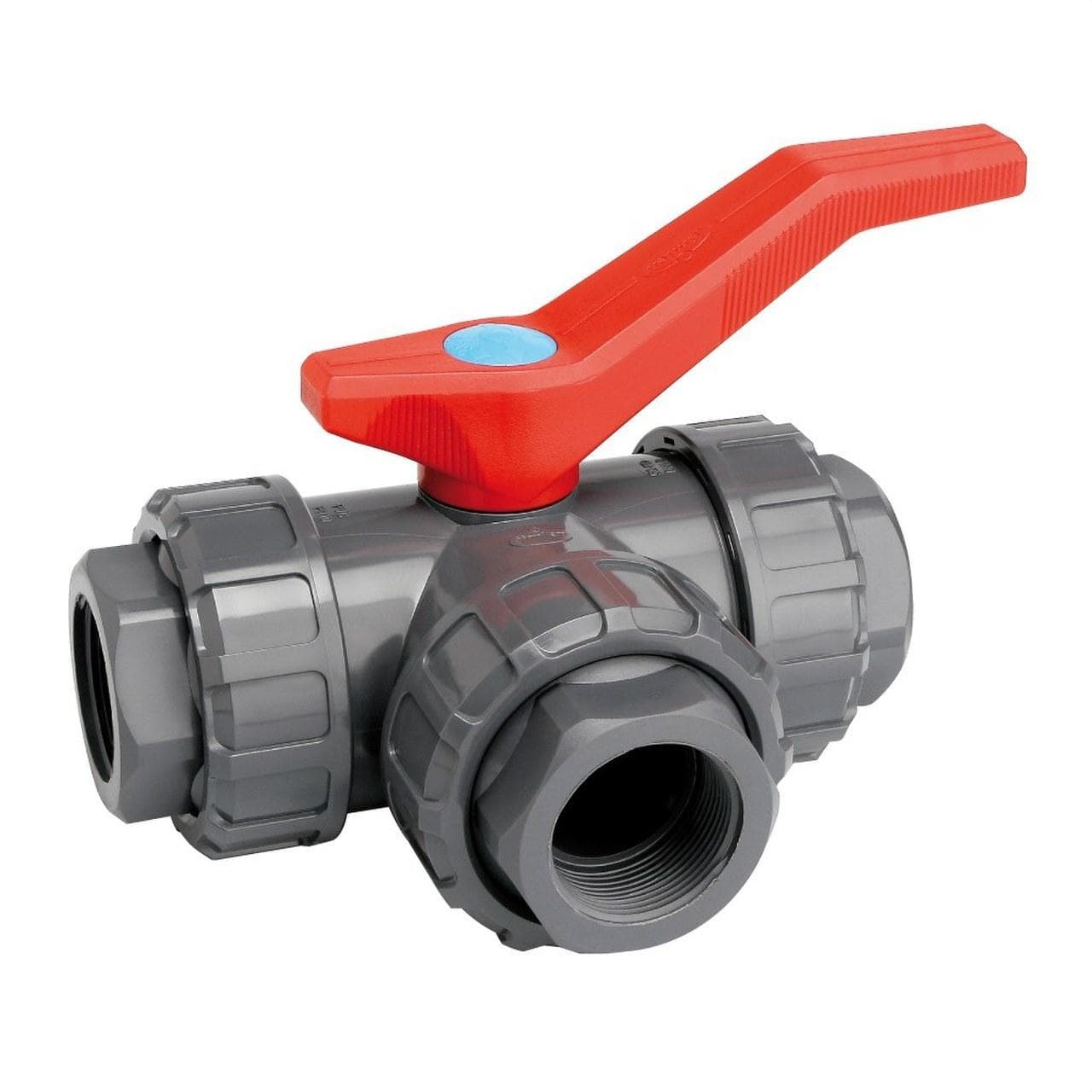 ALIAXIS - Válvula esfera 3 vías PVC 1.1/4" rosca H