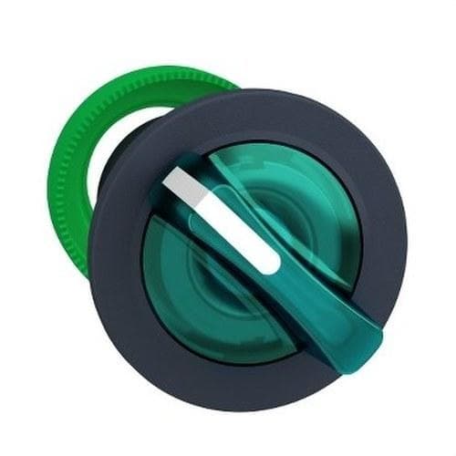 Schneider Electric - Cabeza selector FLUSH luminoso verde 2 posiciones fijas