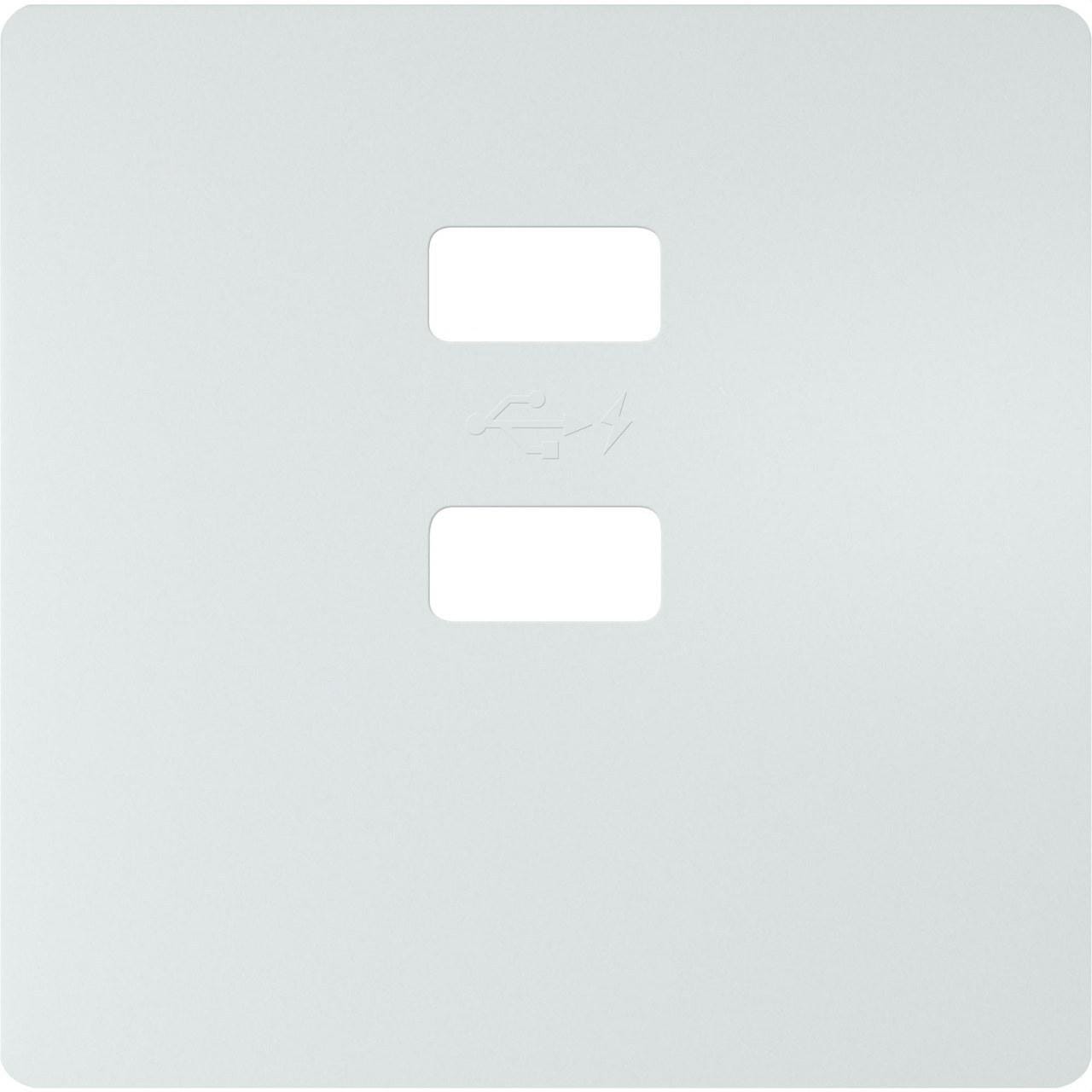 BJC - Tapa cargador doble USB serie Style blanco polar