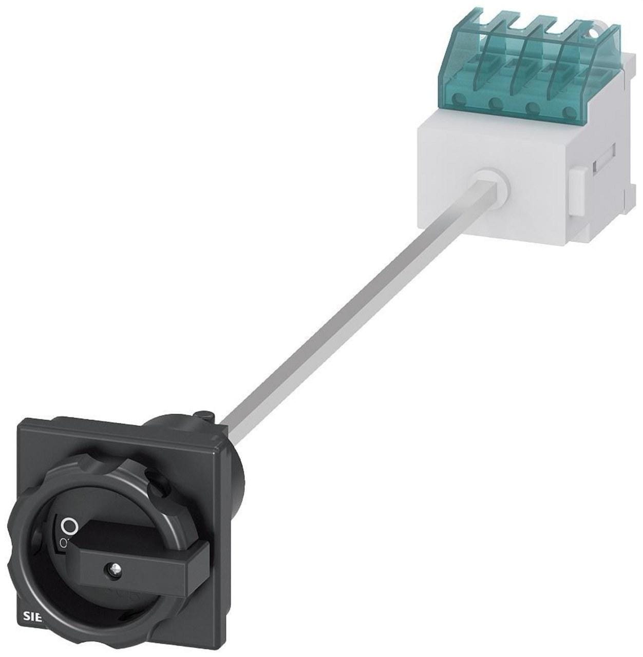SIEMENS - Interruptor emergencia 3 polos suelo perfil 2 taladros giratorio negro