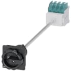 SIEMENS - Interruptor emergencia 3 polos suelo perfil 2 taladros giratorio negro