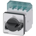 SIEMENS - Interruptor emergencia 4 polos frontal 4 taladros palanca negro