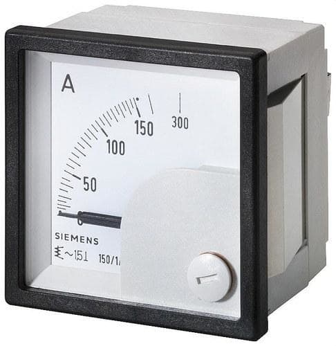 SIEMENS - Amperímetro hierro móvil 200/5A clase 1 0,6VA