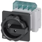 SIEMENS - Interruptor emergencia 4 polos frontal taladro central giratorio negro