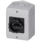 SIEMENS - Interruptor emergencia 3 polos borne N+PE IP65 giratorio negro