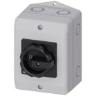 SIEMENS - Interruptor emergencia 3 polos borne N+PE IP65 giratorio negro