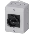 SIEMENS - Interruptor emergencia 4 polos borne N+PE IP65 giratorio negro