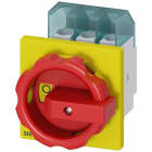 SIEMENS - Interruptor 3LD2 3 polos 25A 4 orificio frontal rojo / amarillo