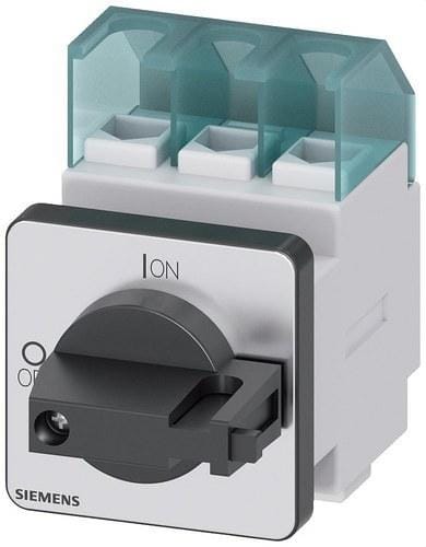 SIEMENS - Interruptor 3LD2 3 polos 25A 4 orificios frontal negro