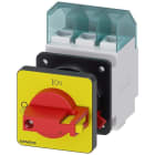 SIEMENS - Interruptor 3LD2 3 polos 25A orificio central frontal rojo/ amarillo