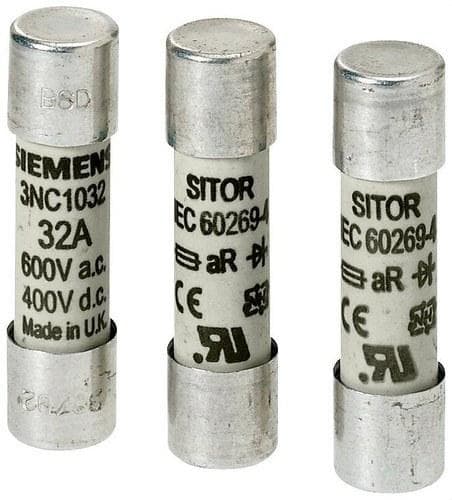 SIEMENS - Cartucho fusible cilíndrico SITOR AR 2A 660V CA 700V CC