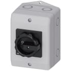SIEMENS - Interruptor principal 4 polos 1 borna-N accionamiento giratorio negro