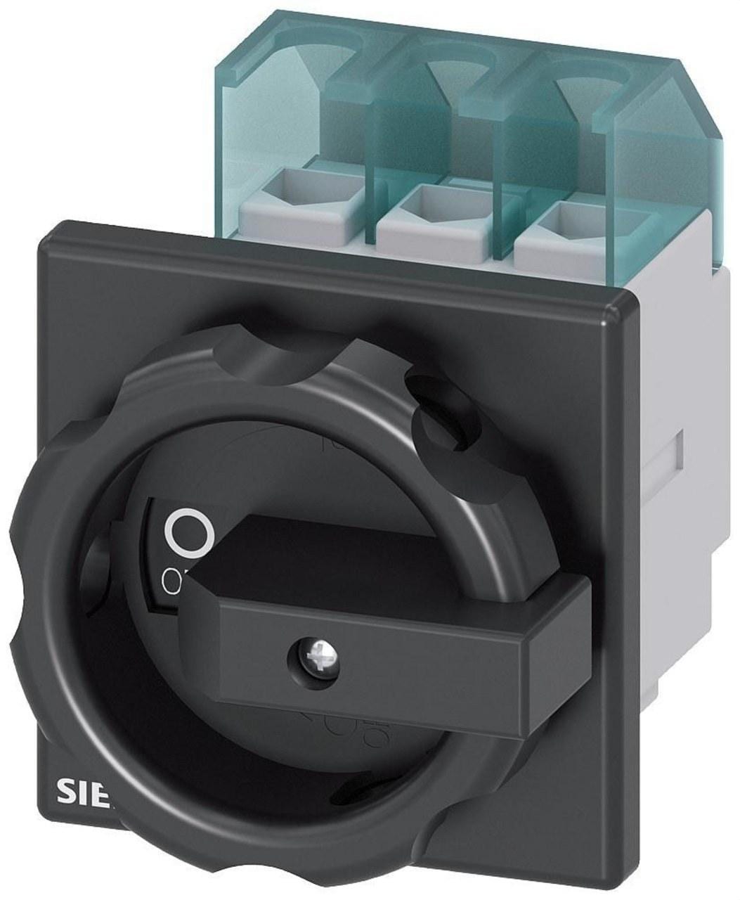 SIEMENS - Interruptor 3LD2 3 polos 32A 4 orificios frontal negro