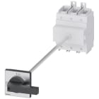 SIEMENS - Interruptor principal 3 polos frontal 4 orificios giratorio negro