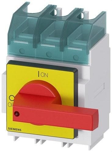 SIEMENS - Interruptor principal 3 polos base palanca rojo / amarillo