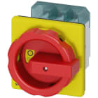 SIEMENS - Interruptor 3LD2 3 polos 63A 4 orificio frontal rojo/ amarillo