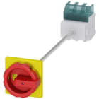 SIEMENS - Interruptor 3LD2 3 polos 63A 4 orificio base rojo / amarillo