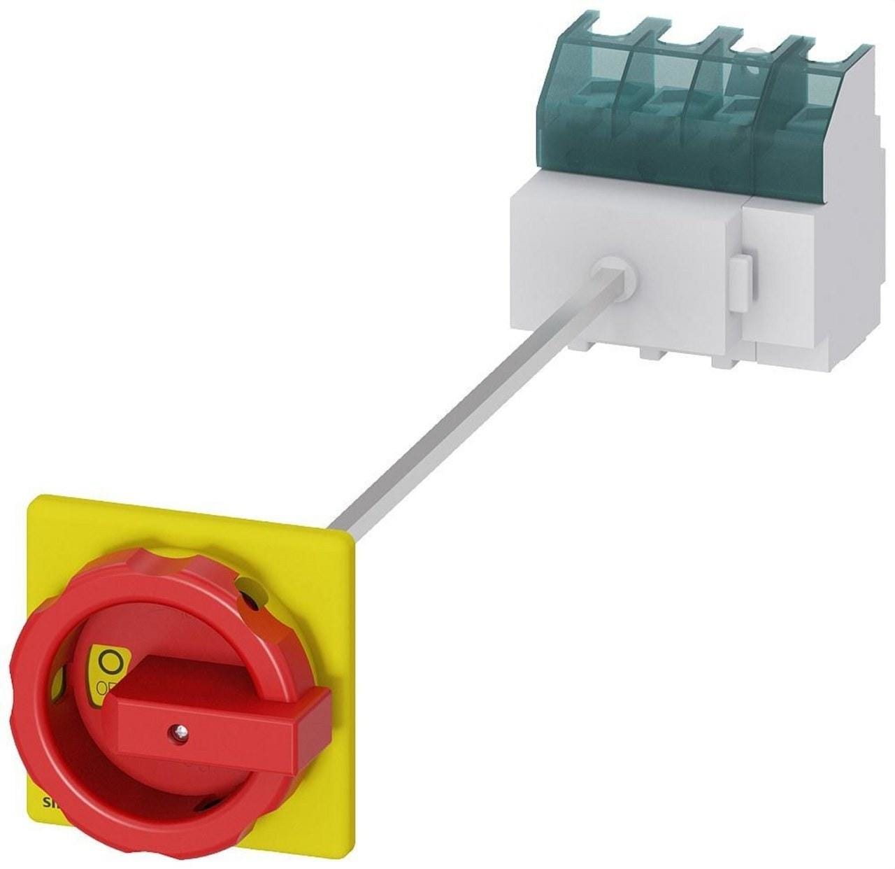 SIEMENS - Interruptor principal emergencia IU 63A perfil 2 orificio rojo/ amarillo