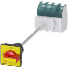 SIEMENS - Interruptor principal 3 polos base perfil 2 taladros giratorio rojo/ amarillo