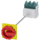 SIEMENS - Interruptor 3LD2 3 polos 100A 4 orificio base rojo / amarillo