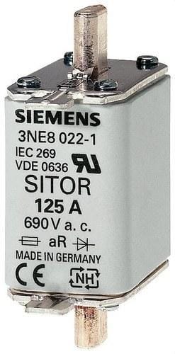 SIEMENS - Juego fusible SITOR servicio din 43620 125A CA 690V