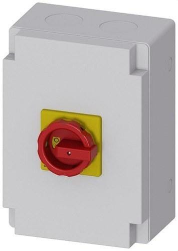 SIEMENS - Interruptor emergencia 3 polos 1 borna-N+1 borna-PE rojo / amarillo