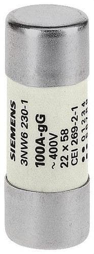 SIEMENS - Fusible cilíndrico 22x58 100A gL/gG