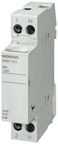 SIEMENS - Portafusible cilíndrico 1 polo + neutro 20A 8x32 sin señalización