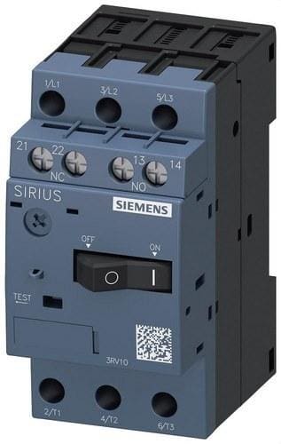 SIEMENS - Interruptor automático 3RV1 S00 1,6A kA100 1NA+1NC