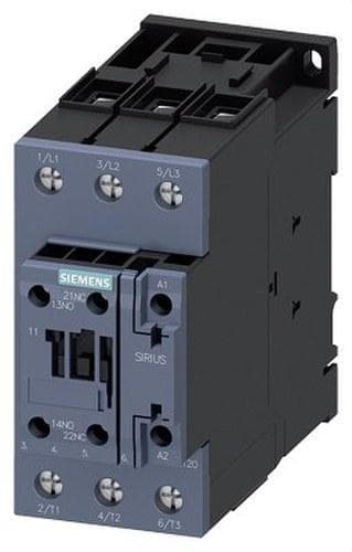 SIEMENS - CONTACTOR AC3 22Kw 1NA+1NC DC 24V VARISTOR 3 POLOS