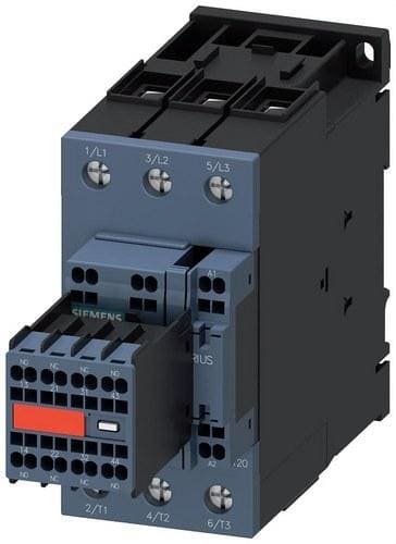 SIEMENS - Contactor AC3 30Kw 2NA+2NC DC 24V 3 polos resorte bloque de contactos