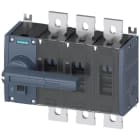 SIEMENS - Seccionador 500A tamaño 4 3 polos frontal izquierda conexión plana gris