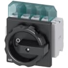 SIEMENS - Interruptor 3LD2 3 polos + neutro 25A 4 orificio frontal negro