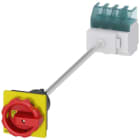 SIEMENS - Interruptor 3LD2 3 polos+neutro 25A 4 orificio base rojo / amarillo