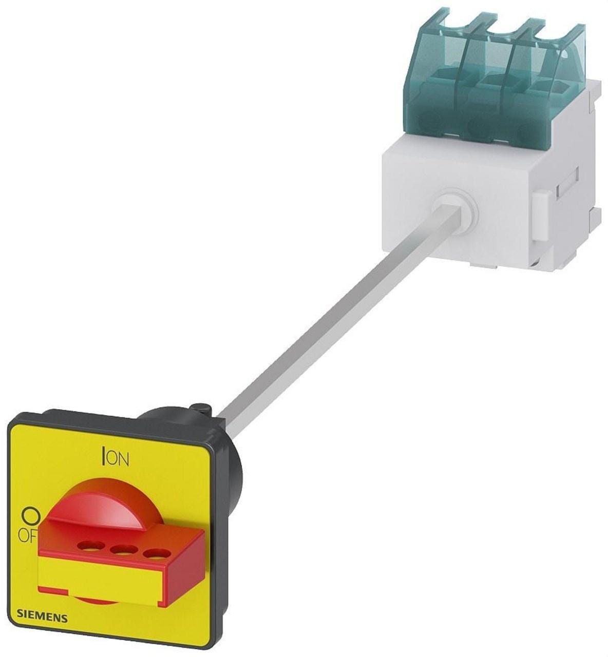 SIEMENS - Interruptor principal 3 polos perfil 2 taladro giratorio rojo/ amarillo